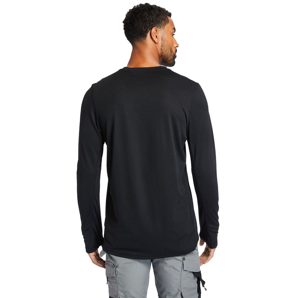 Camisetas Timberland Hombre Pro® Wicking Good Largos Sleeve Negras - Chile GIT-102549